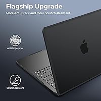 Vista 6 de BlueSwan Funda rígida antigrietas compatible con MacBook Pro de 14 pulgadas M5 2026 2025-2021 Release M4 M3 M2 M1 Pro/Max Chip, antihuellas
