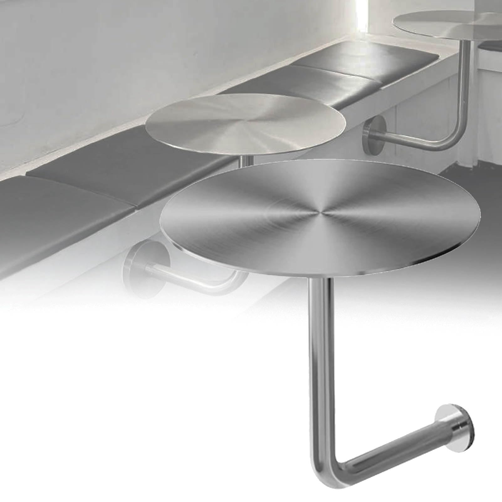 Table basse ronde en métal compacte pour optimiser les petits balcons et salons