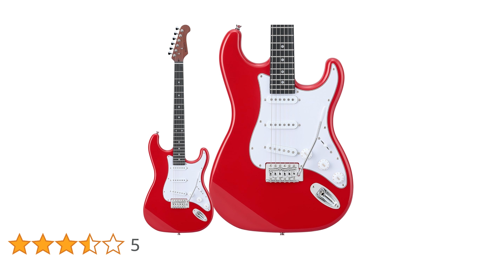 Amazon | BUSKER'S BST-Standard RED -レッド- ストラトキャスター