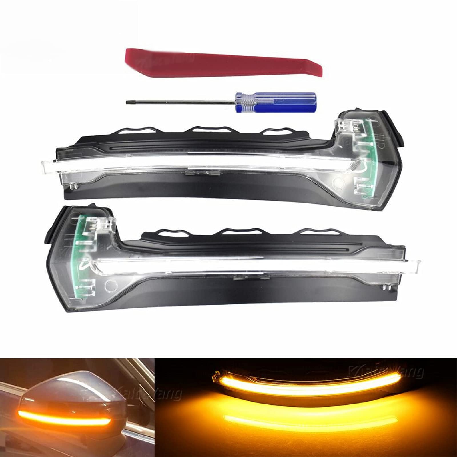 Clignotants LED Dynamiques Séquentiels Jaunes Pour Audi A3 8V / S3 / RS3 2013-2020 - Effet Eau Courante Miroir