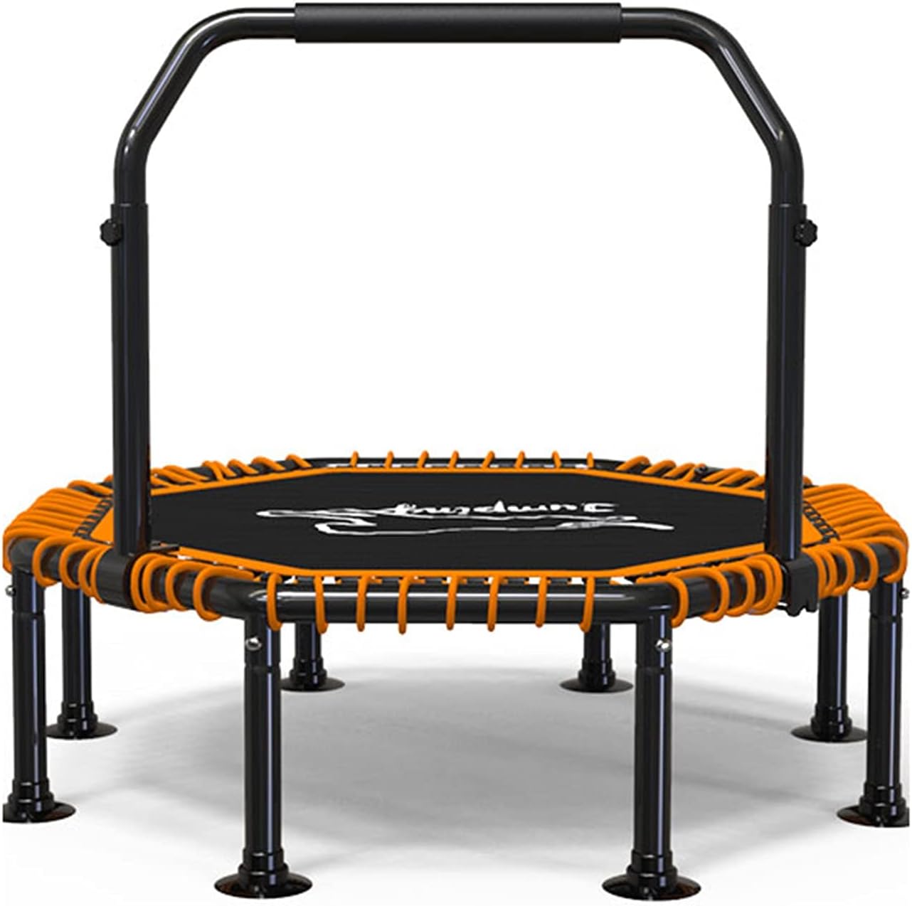 Reboteador de Trampolín, Trampolines de Fitness para Interiores de 48 '' con Cubierta de Pie con Ventosa, Reboteador Aeróbico para Adultos, Niños, Entrenamiento Divertido ( Color : U-shaped armrests )