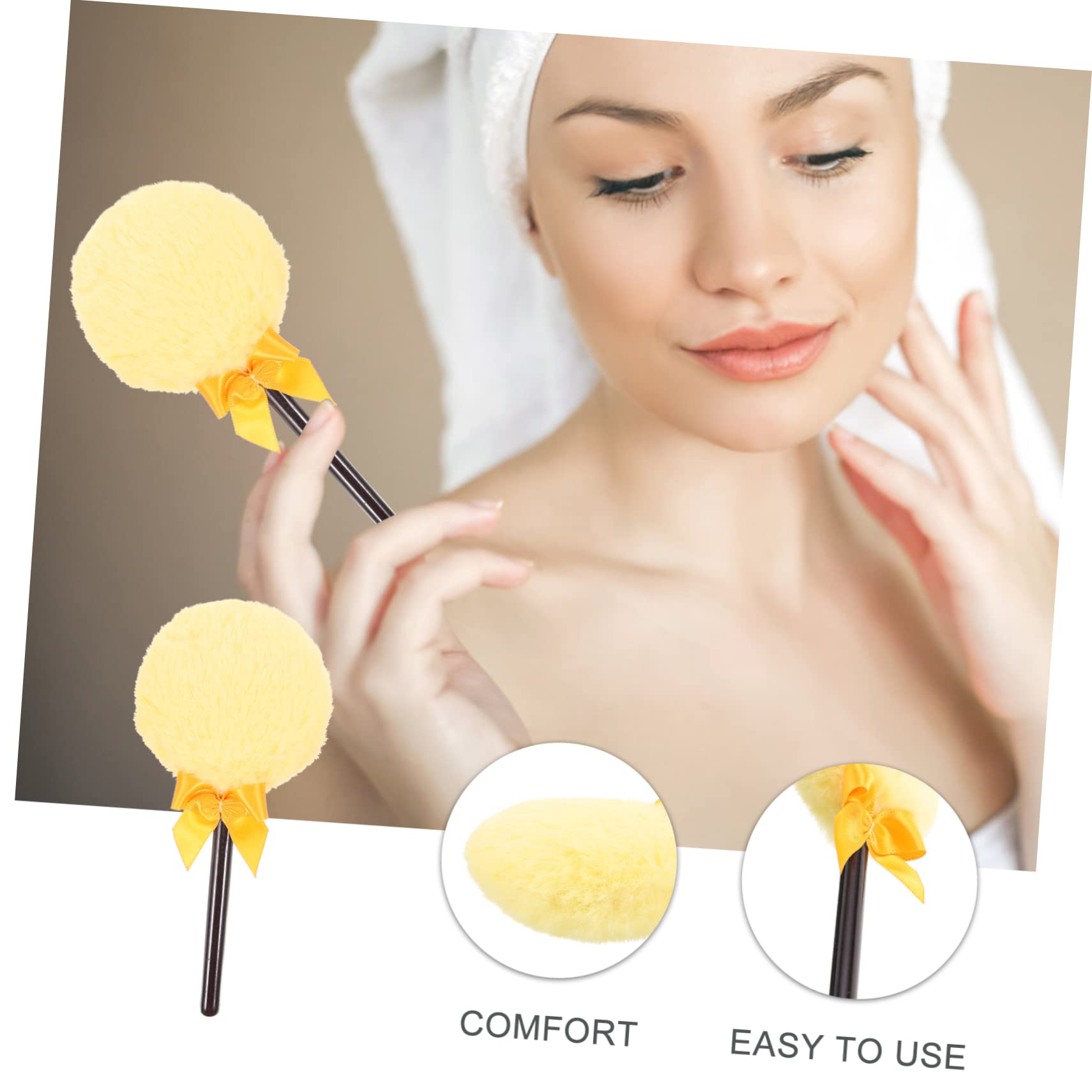 SOESFOUFU Dark Colored Powder Puff Refreshing Powder Puff Compact Powder Puff Makeup Powder Puff Plush Powder Puff Powder Puff Body Powder Puff Comfortable Bow-knot Powder Puff