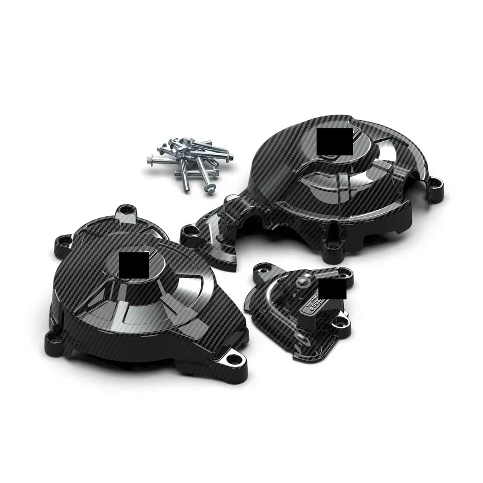 Motorschutz Für Aprilia RS 660 Für TUONO 660 2021-2024 Motorrad Motorschutz Schutzabdeckung Kupplungspulsschutzset Blenden Ziereisten(Carbon Look)