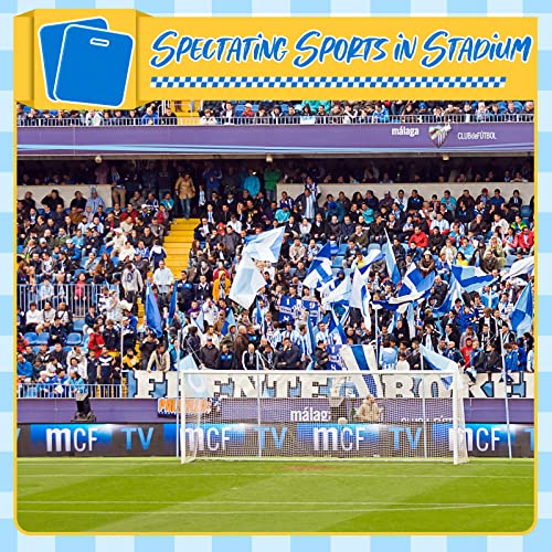 Juexica Stadium Cushions Foam Stadium Seat Cushion For Bleachers Portable Stadium Bleacher Seat Pad For Spectating Sports Festivals, Outdoor Seating, Yoga (Blue, 8 Pcs) #TOP4