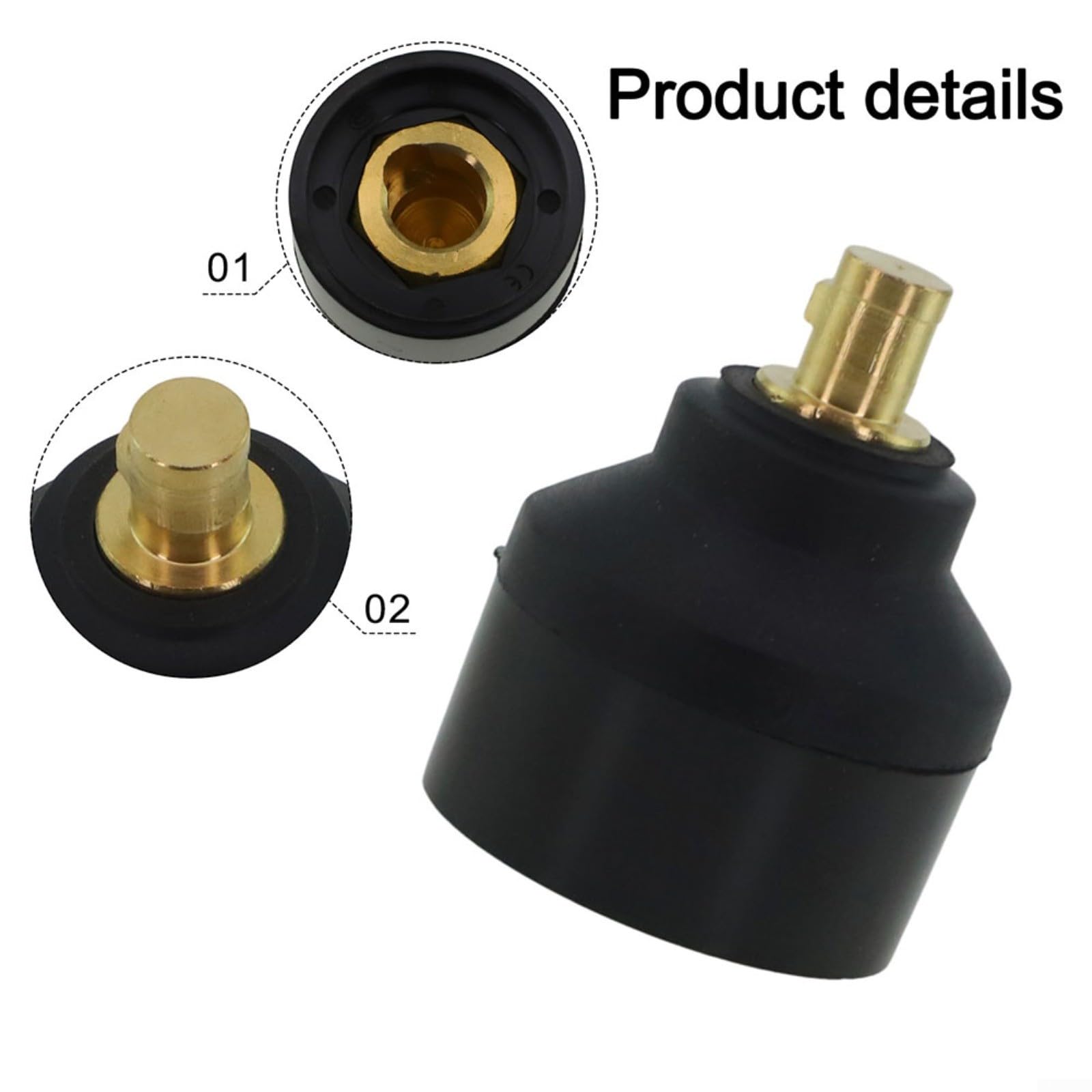 Confezione da 2 adattatori per torcia di saldatura TIG WP26V a WP17V per una perfetta compatibilità con cavi da 35-50 mm a 10-25 mm in attività professionali di lavorazione dei metalli