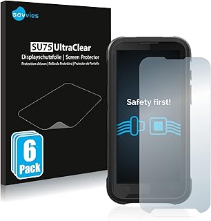 Savvies Screen Protector compatible with Bluebird EF550R Protection Film Clear 6-Pack