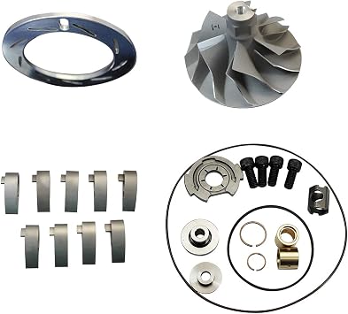 04.5-05 Duramax 6.6 LLY GT3788va Turbo Charger Inconel Unison Ring+ Vanes 9PCS+GT3788VA Rebuild Kit+GT3788VA Compressor Wheel 6+6