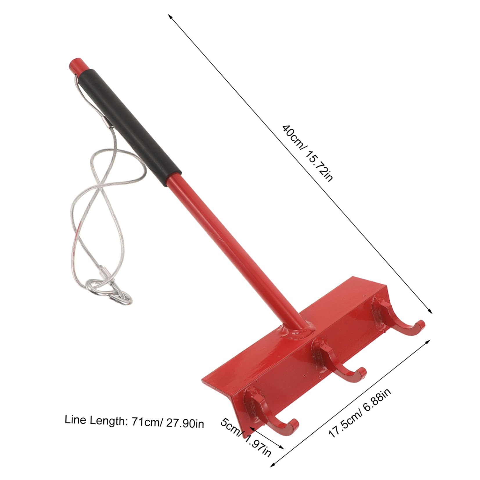 Tendeur pour Grillage en Acier Inoxydable avec Crochet de Câble 28 Pouces, Capacité de Traction 300 Lbs, Réglage de Tension Lisse pour Rénovation de Clôtures et Zones Agricoles