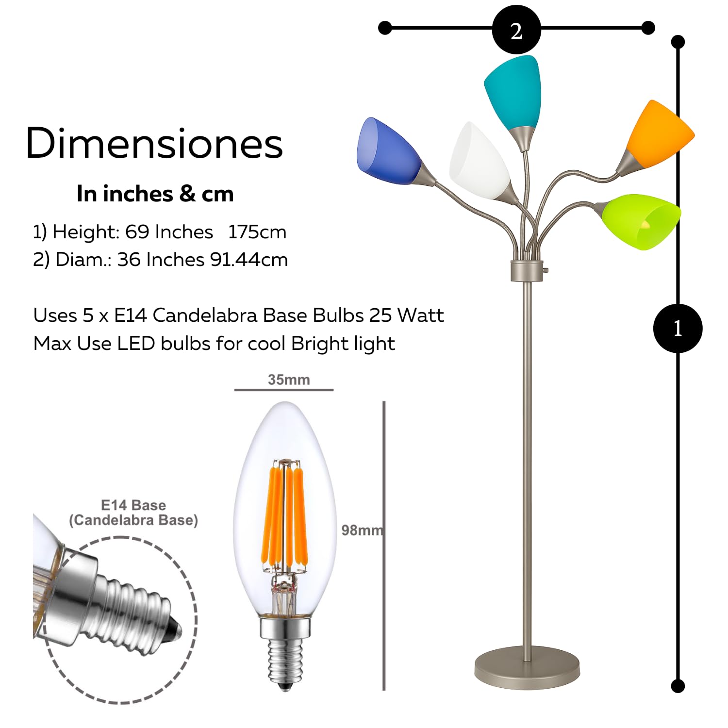 Amazon.co.jp : Light Accents メデューサ シルバー フロア