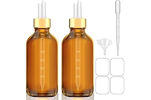 4 oz Dropper Bottles for Essential Oils and Blends with Dropper, Labels, and Funnels