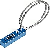 Vista 13 de Candado de cable combinado con 3 cables trenzados de acero intercambiables, bloqueo de cable de seguridad para bicicletas pequeñas, archivadores