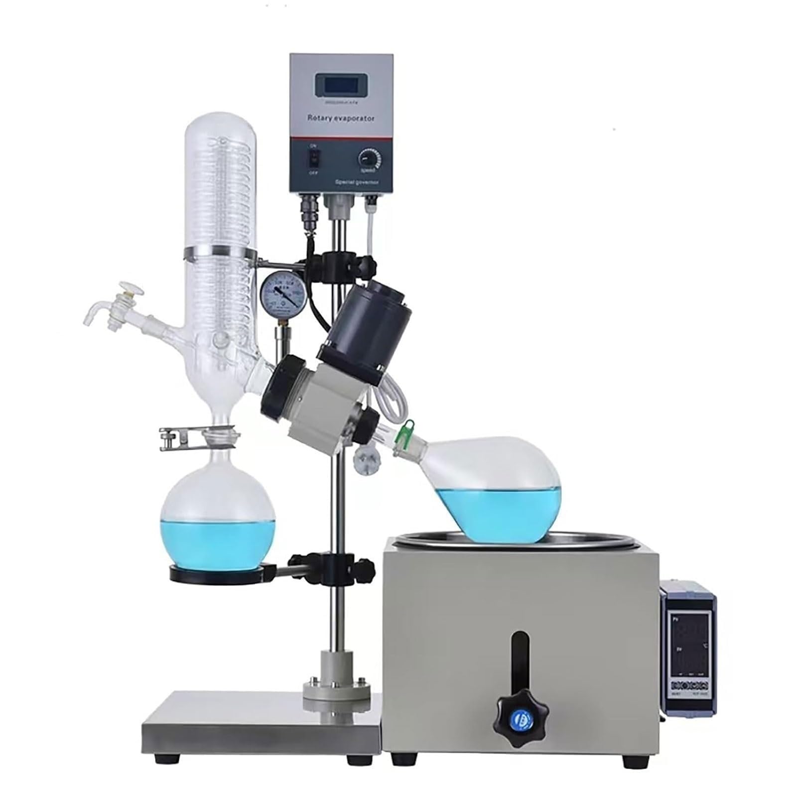 1/2/3/5L Rotationsverdampfer, Labor-Wasserbad-Rotationsverdampfer, Vakuum-Dekompressions-Extraktionsdestilliergerät, zur Lösungsmittelreinigung und -extraktion verwendet(2L)