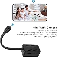 Vista 2 de X7 Mini Hidden Camera DIY, Portable Camera HD 1080P Surveillance Camera Motion Detection Security Cameras for Home, Office, Adjustable Lens for Cell