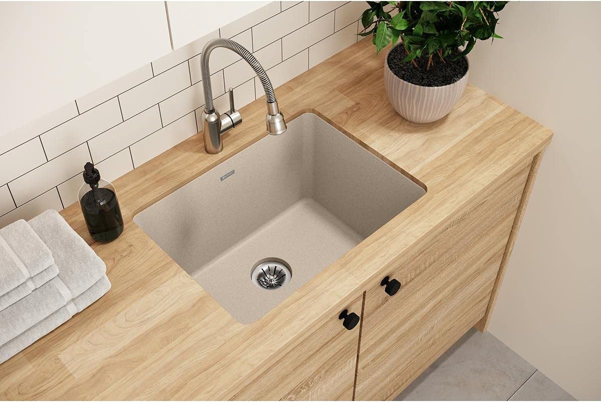Rеvіеw Elkay Quartz Classic ELGU251912PDBQ0 Bisque Single Bowl Undermount Laundry Sink with Perfect Drain Bеѕt Dеаl Chеар 🛒 Elkay Quartz Classic ELGU251912PDBQ0 Bisque Single Bowl Undermount Laundry Sink with Perfect Drain