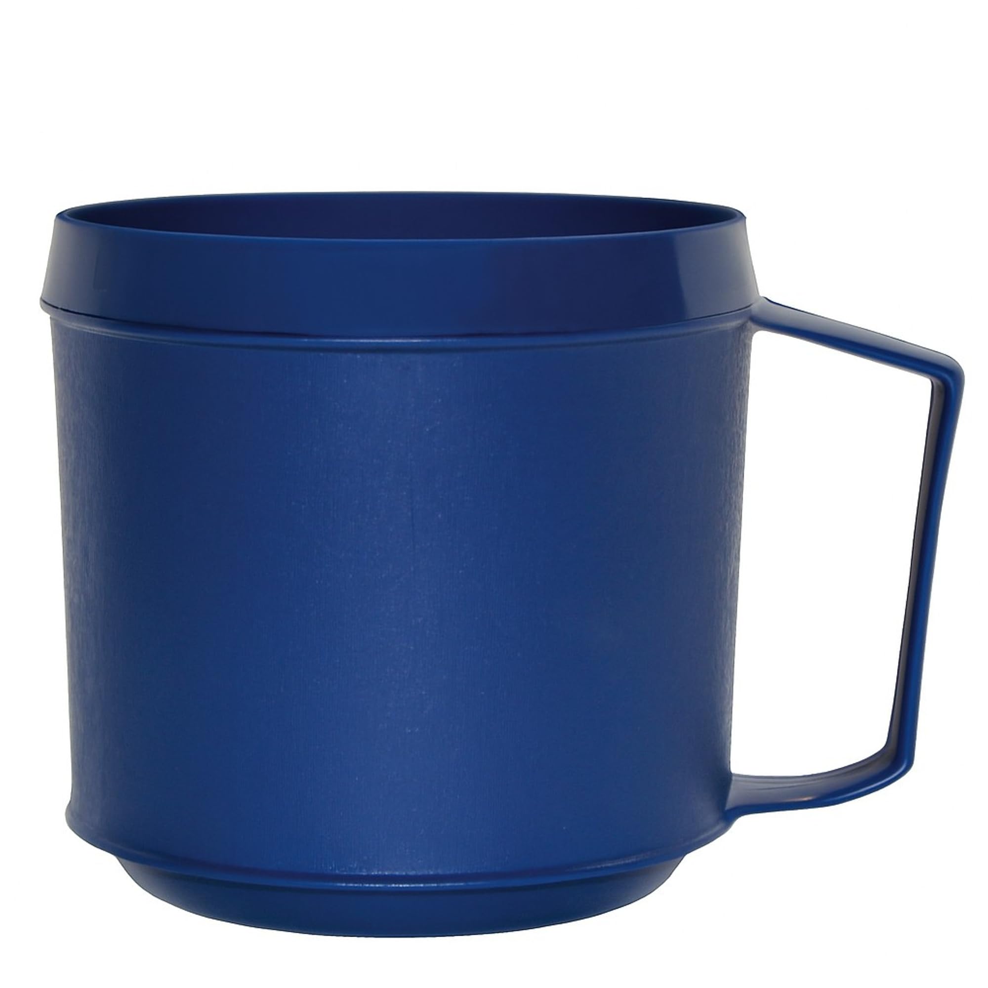 Rehabilitation Advantage Insulated 8 oz Blue Mug – Easy-Grip Handle for Elderly, Disabled, or Weak Grip – Durable Polypropylene Cup for Hot & Cold