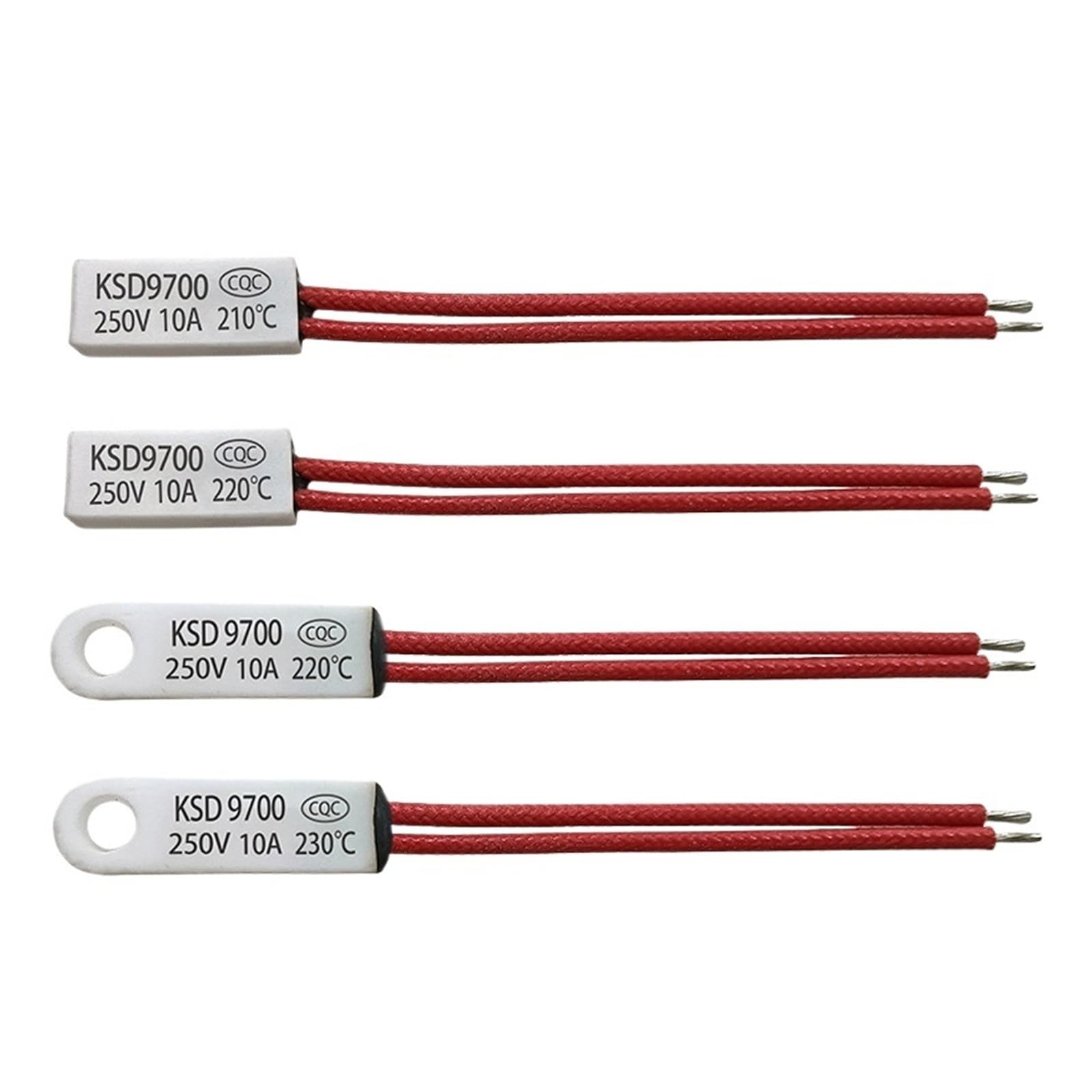 10PCS KSD9700 40C-250C 10A 16A 250V Ceramics Normal Close Normally Open Thermostat Thermal Protector 45 50 85 90 95 150(145C)