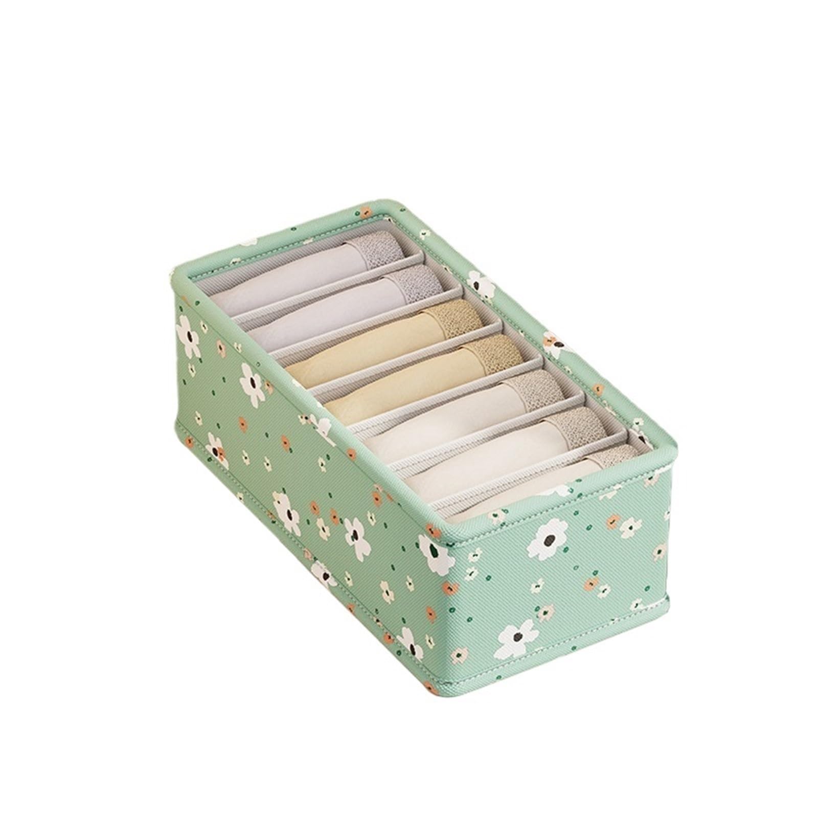 YDYAENIO Underwear Drawer Organiser Underwear Organizer Socks Classification Box Foldable Drawer Compartment underwear organiser boxes for wardrobes(Small 7-grids 1PC)