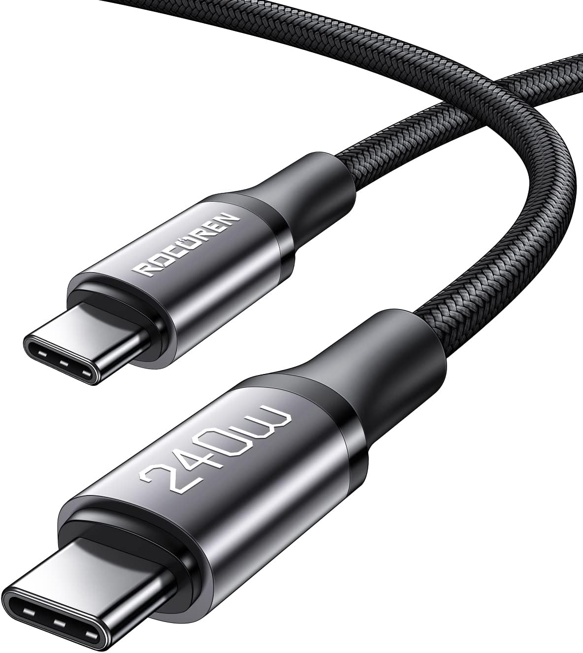 Rocoren 240W USB C Charger Cable 1M, PD3.1 Fast Charging Type C to Type C Charger Cord Backwards Compatible with 100W 140W Compatible with MacBook Pro/Air, iPad Pro, Galaxy S24+, Huawei, iPhone 15