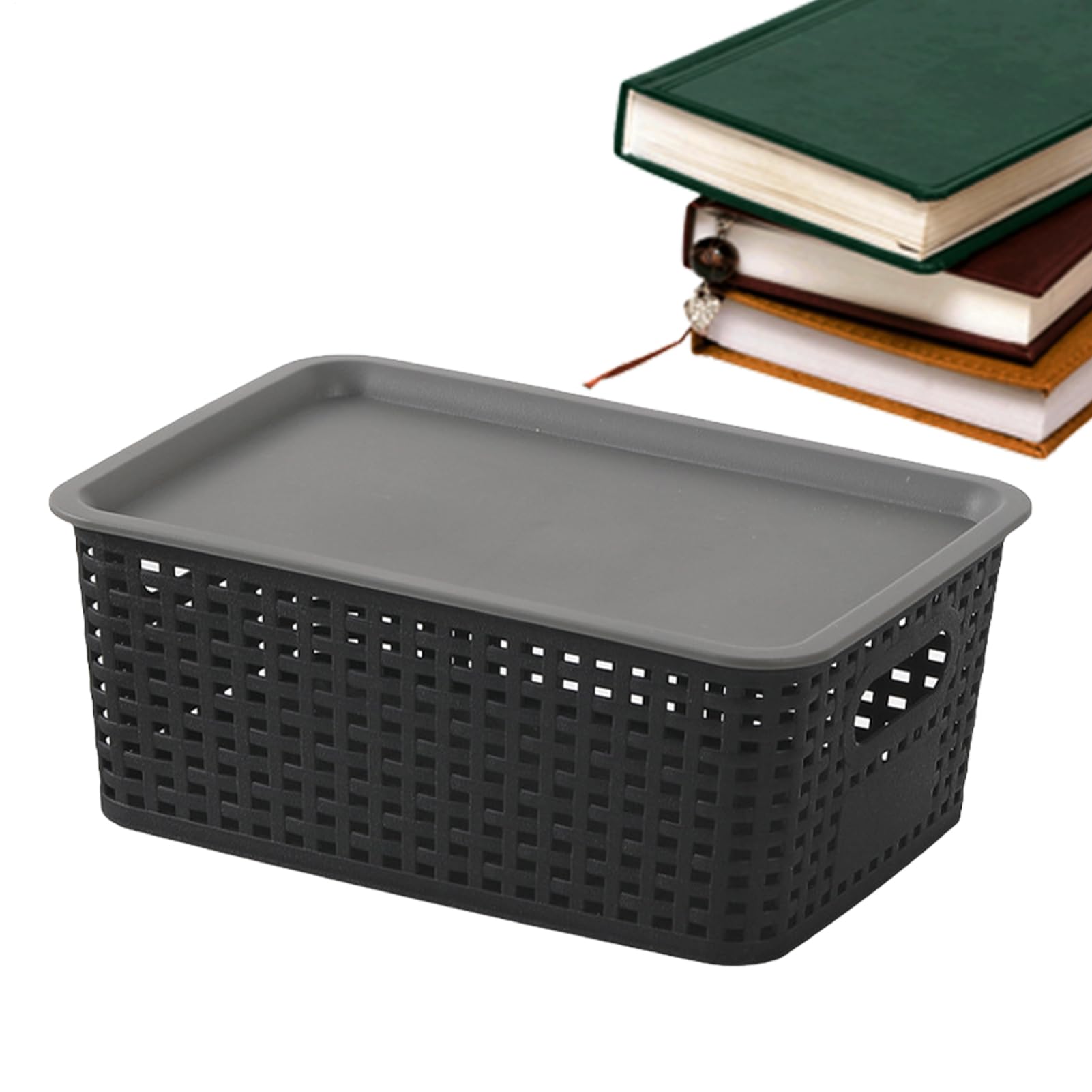 Panier de rangement creux en PP 26 x 18 cm empilable avec poignées