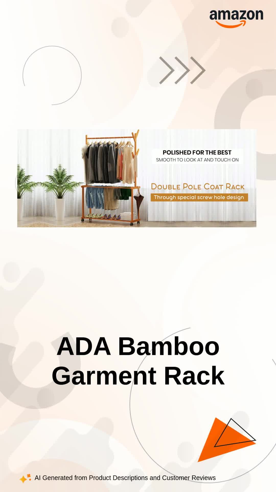 Watch ADA Bamboo Garment Rack on Amazon Live