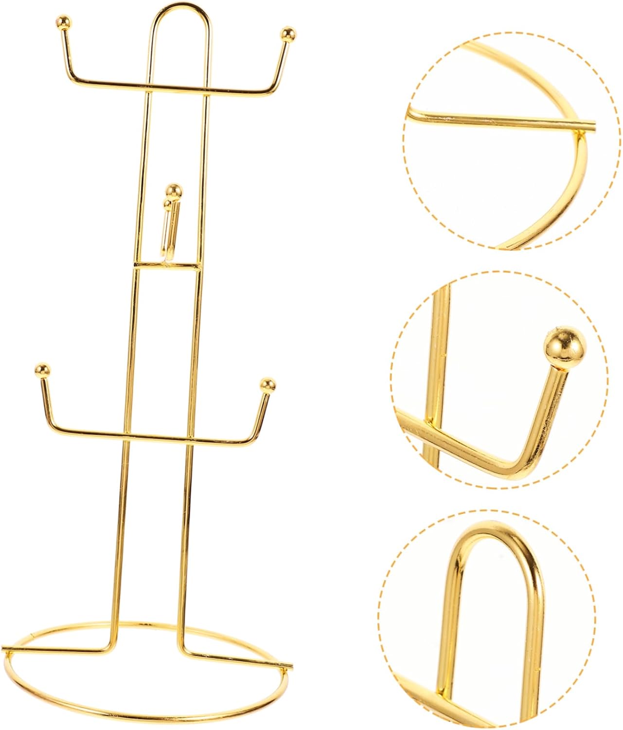 2pcs Metal Mug Holder Stand for Kitchen Countertop Space-Saving Coffee Cup Organizer Mug Tree for Easy Storage and Display for Use