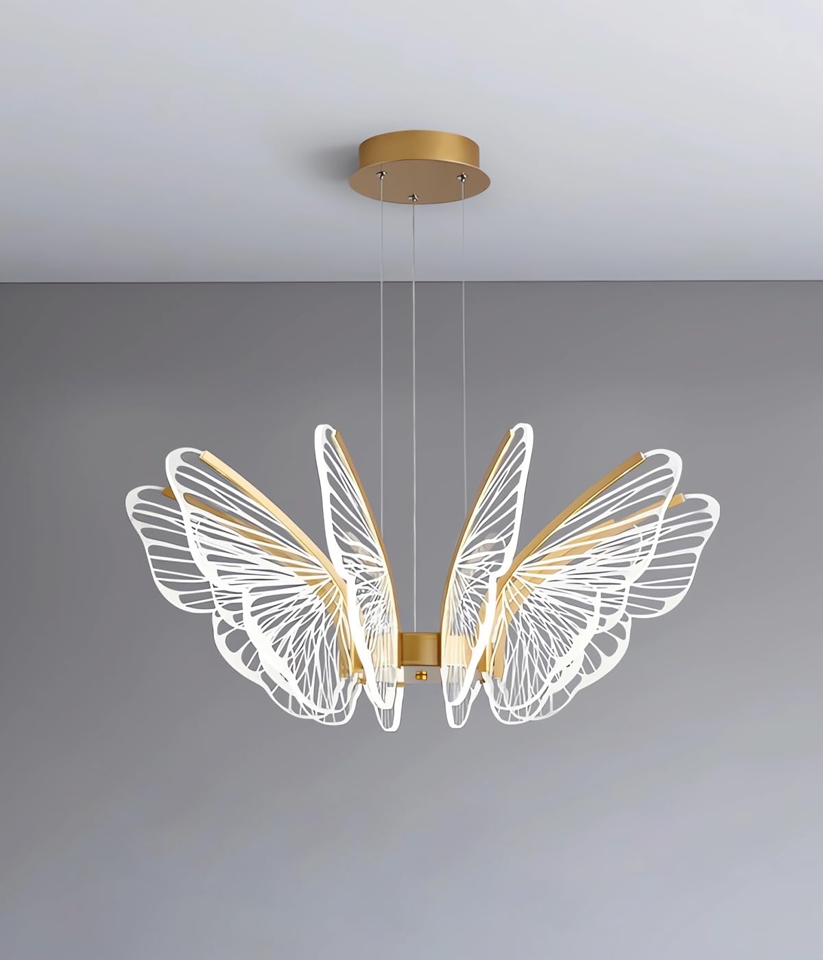 Modern Led Butterfly Chandelier, Remote Control Dimmable Pendantlights, Brightness Adjustable, Stylish And Luxurious Lamp, Pendant Lamp Suitable For Living Room, Bedroom, Dining Room (10 heads)