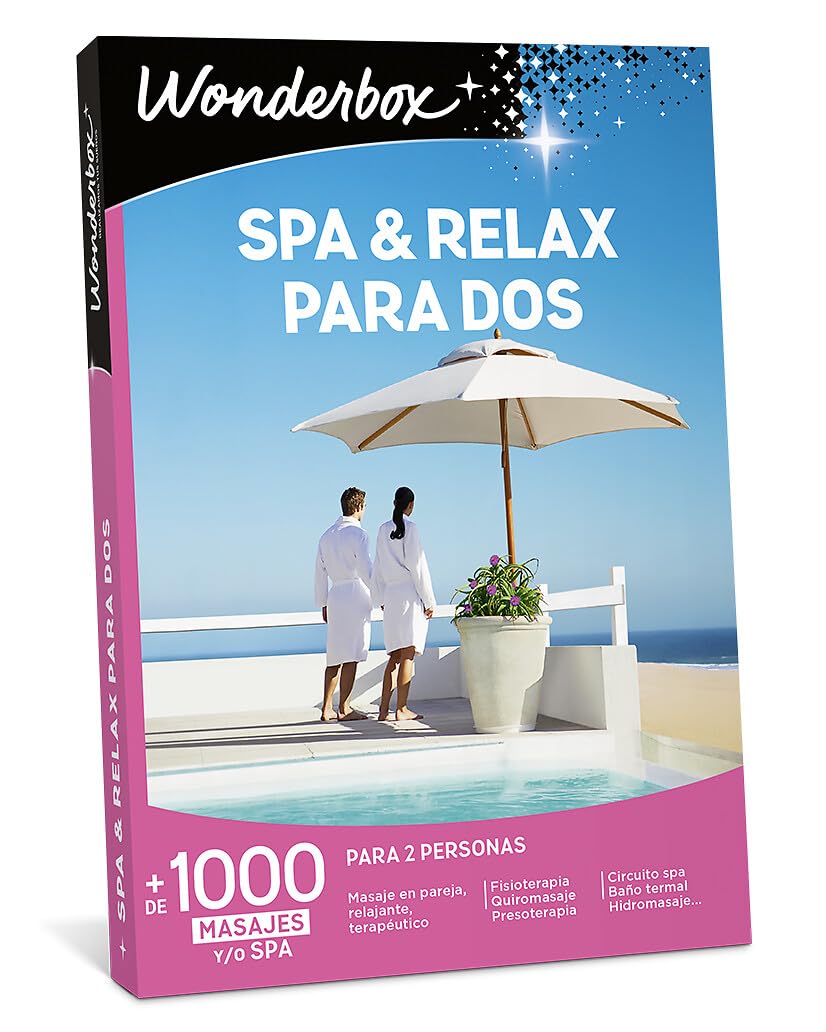 WONDERBOX - Caja Regalo - SPA & Relax para Dos - + 1000 Masages o SPA - para 2 Personas