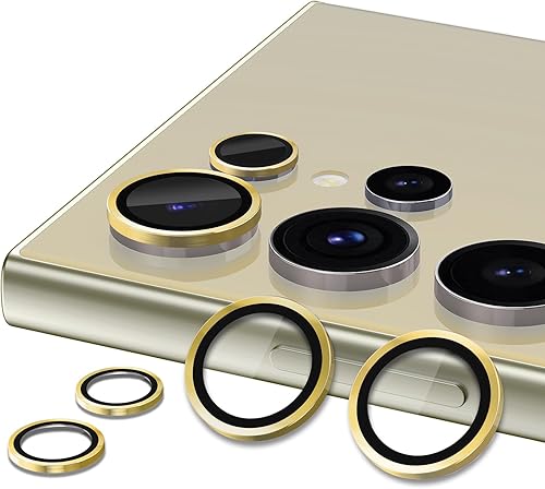 Vista 482 de para Samsung Galaxy Z Flip 7 Protector de Lente de Cámara, Cubierta de Lente de Vidrio Templado con Anillo de Metal Individual, [Fuerte Adhesión] 1