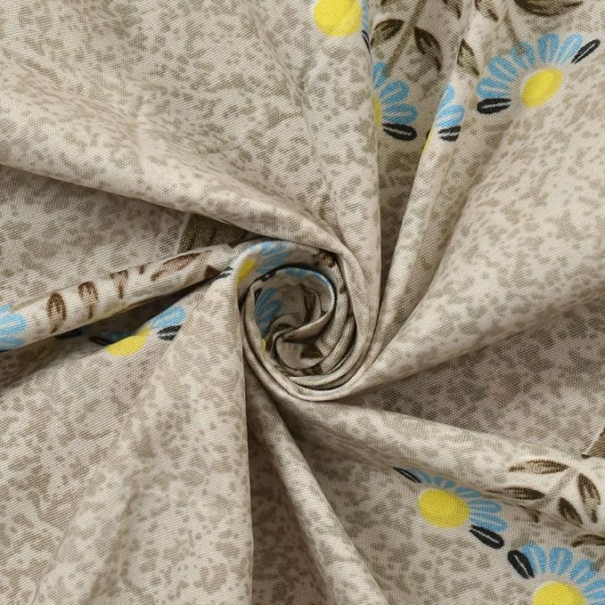 Image of COVE & HUES Cotton Diwan Set Covers |8 Pieces Diwan Cover Set|300 TC Fabric| Pure Cotton Printed Deewan Set (1 Single Bedsheet, 2 Bolster Covers, 5 Cushion Covers)|Green Paisley|KC 15