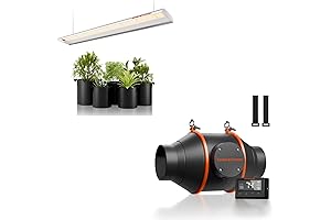 Spider Farmer SF600 Plant Growing Light with Quiet 4 Inch Inline Duct Fan