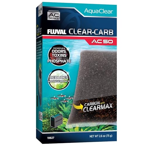 Clear-Carbón para Filtro Mochila para Acuario Fluval AquaClear AC50, 1 pc