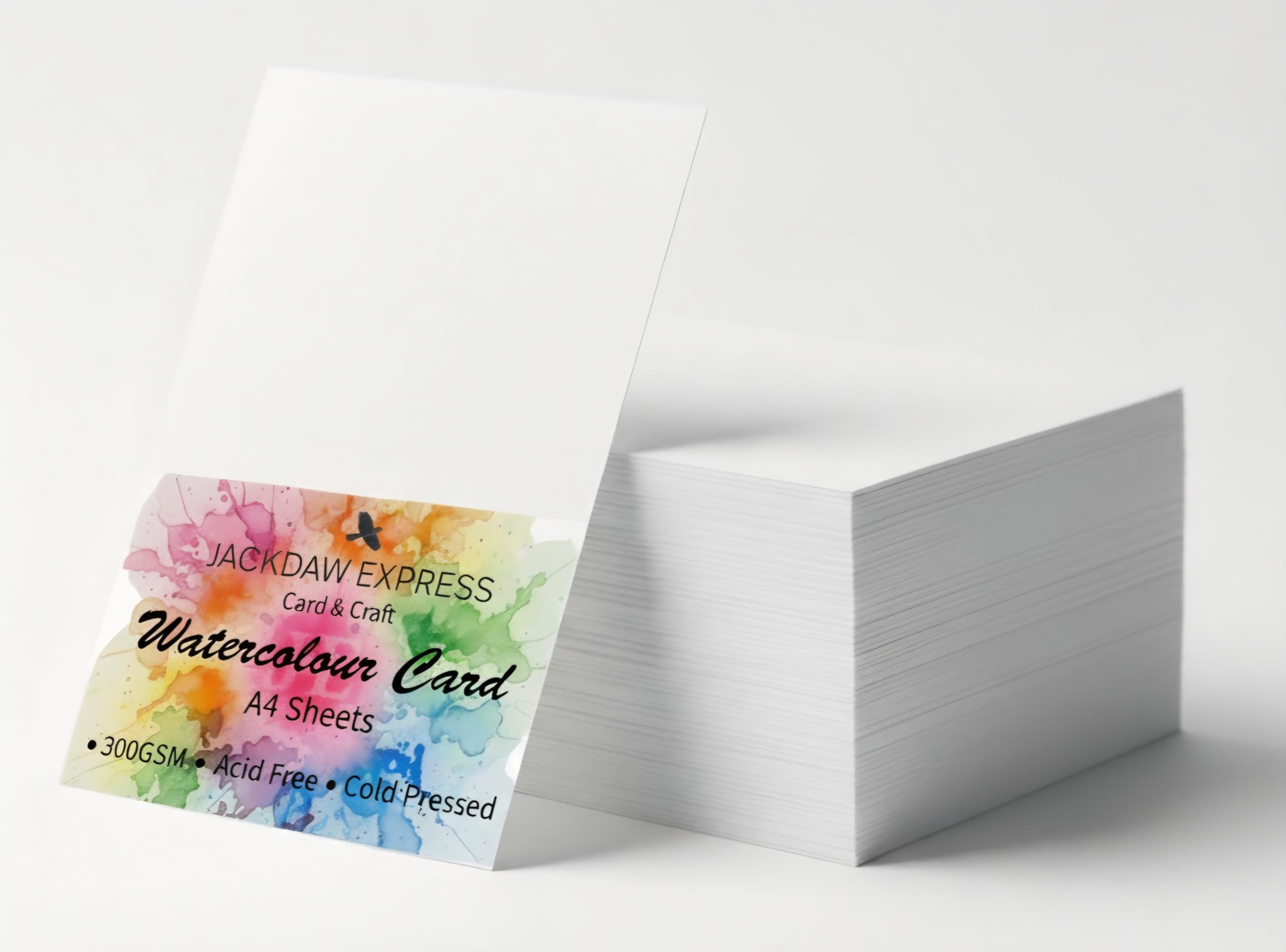 JACKDAW EXPRESS 15 x A4 Watercolour Card Sheets White 300gsm AM533