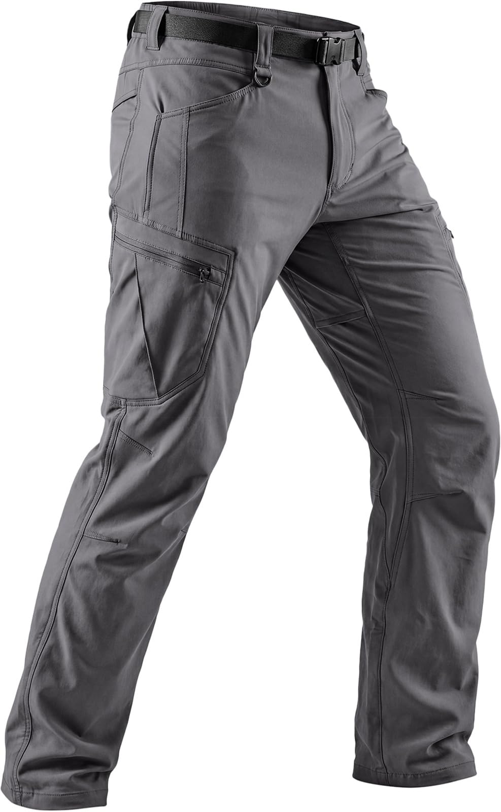 CQR Men's Quick Dry Tactical Pants, Water Resistant Outdoor Pants, Lightweight Stretch Cargo Work Hiking Pants