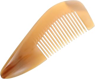 OATIPHO 1 Pieza peine de cuerno desenredador herramienta de peluquería dispositivo para el cabello peine de corte de pelo peine de mujer Peine de peluquería peine portátil cuernos Amarillo