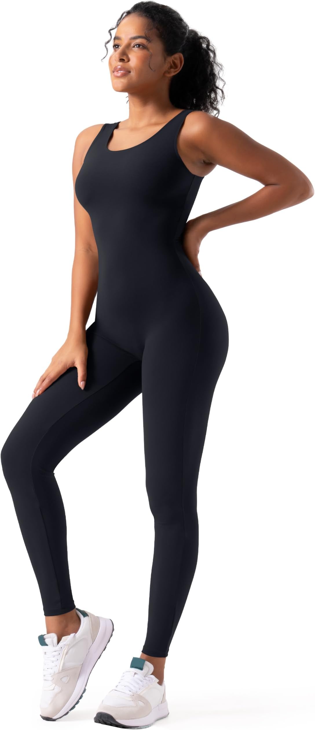 Women Long Sleeve One Piece Workout Jumpsuit Modern