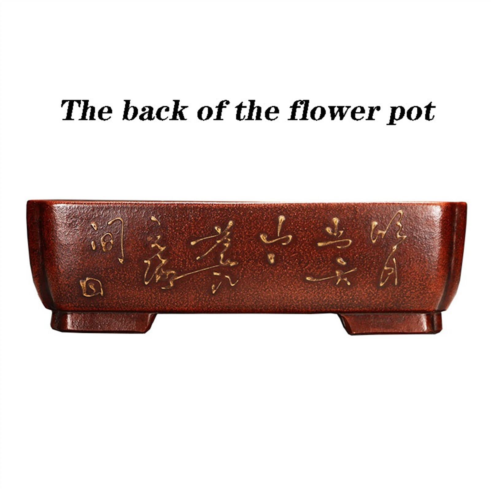 Doniczka Retro fioletowy piasek doniczka bardzo duża prostokątna doniczka doniczkowa zielona roślina Bonsai dekoracja wnętrz dolny dziurkacz Ceramiczna doniczka (Size : S)