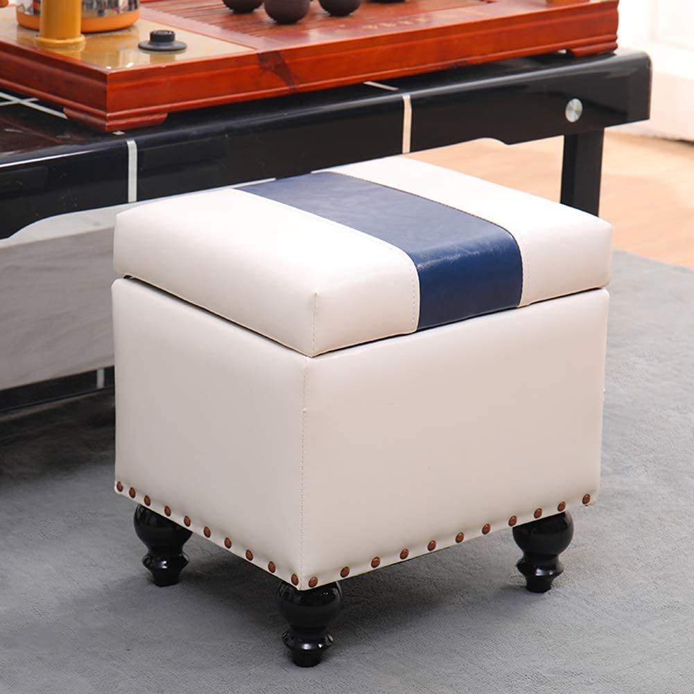 Repose-pieds cube pour salon chic et tabouret de rangement d'entrée