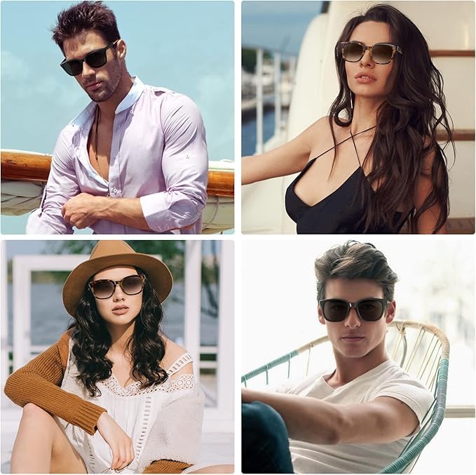 Sunglasses for Women Men Hexagon Polarized Polygon Mirrored Lens Sunglasses2