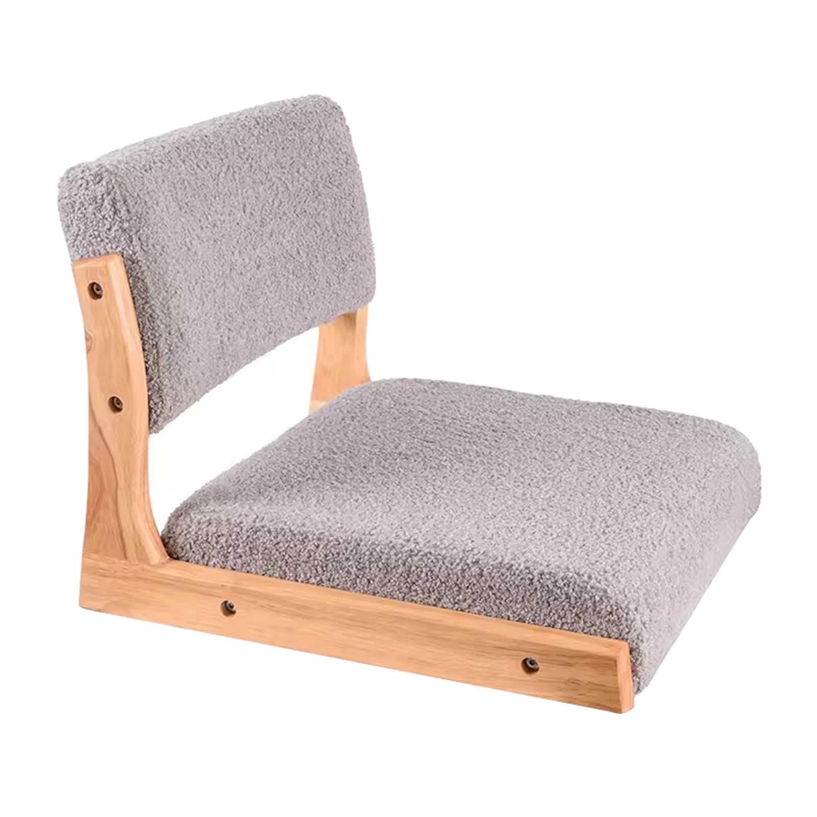 Sillón de meditación de Madera, japonés, sin Patas, Tumbona con Ventana, sofá cómodo para Leer y Ver la televisión.