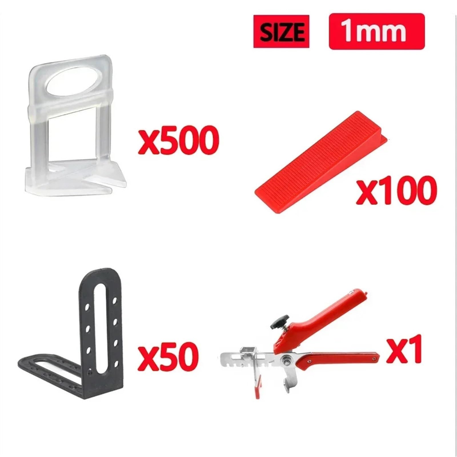 Systèmes de Nivellement Carrelage Système de nivellement de carrelage, 651 pièces, clips, entretoises, sangles, empileur de carrelage, pose de carrelage en céramique, outils de construction Pour Sol e