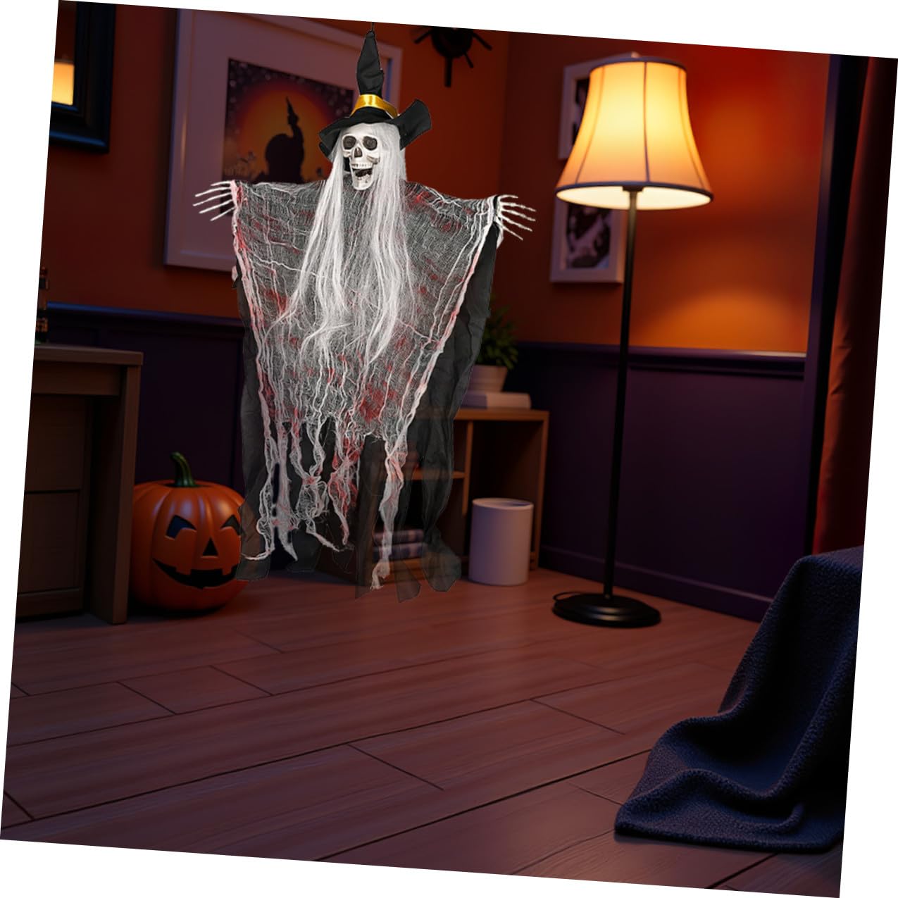 UKCOCO 2pezzi Decorazioni Appese per Halloween Design Realistico Ambientazione Casa Spettrale per Esterno Interno 135