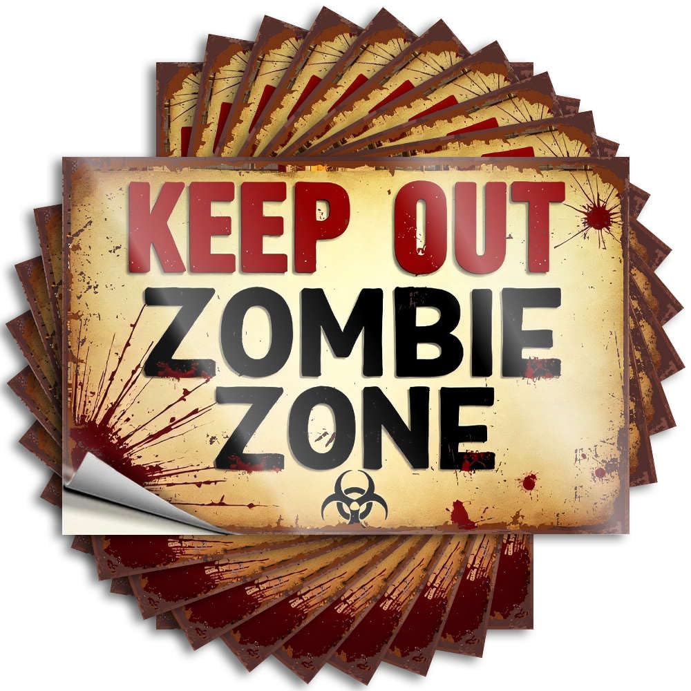 Bumper Cover Spring Keep Out Zombie Zone for Standing - Stitch Room Decor Easy Peel Removable(6X9CM)