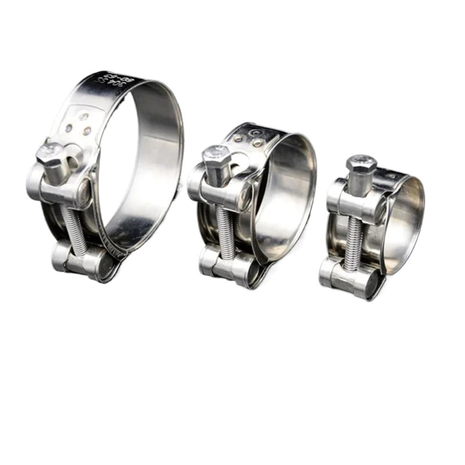 Hose Clamps Stainless Steel 3PCS Stainless Steel Powerful Hose Pipe Tube Clamps Exhaust Air Water Pipes Sealing Repair Welding Tool(227-239mm)