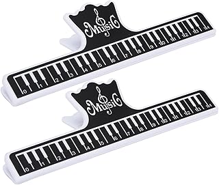 2 Pieces Musical Book Note Clip, Plastic Page Holder, Musical Instrument Performance Accessories for Clip Books, Musical Notation, Christmas Gifts(Black)
