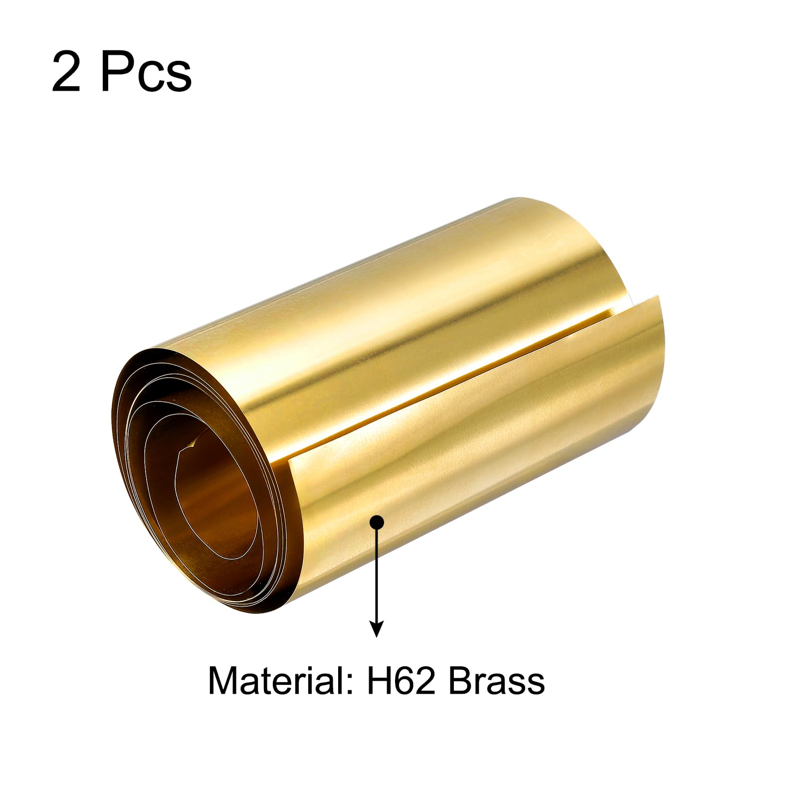 Rouleau De Feuille De Laiton H65 - 0,04mm X 100mm X 2500mm, Doré, Pour Bricolage Et Artisanat