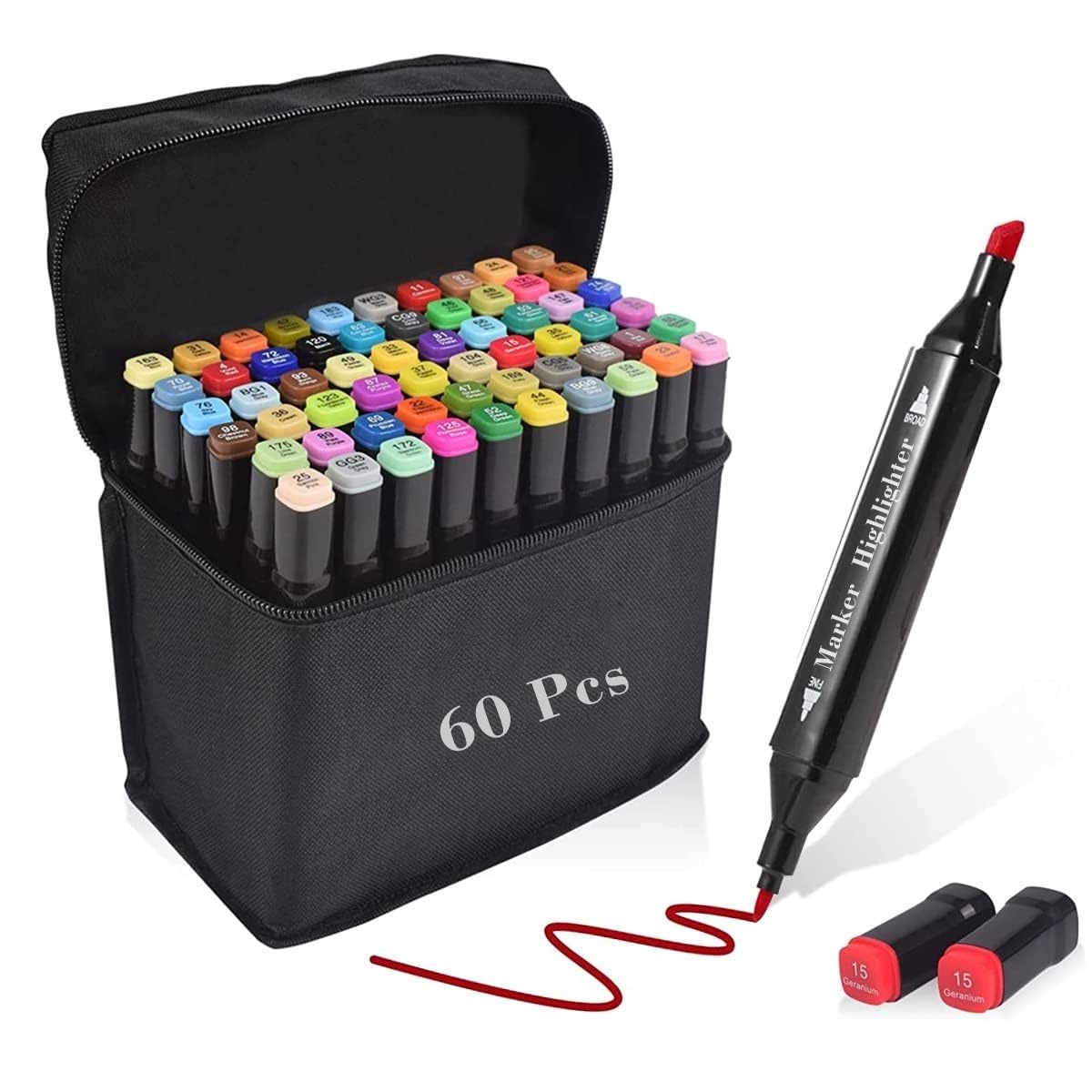 Amitasha 60 Dual Tip Highlighter Marker Pen For Kids Boys And Girls Art And Craft Perfect for Artists, Sketches, and Drawing (B0D5B8CFQQ) Amazon Price History, Amazon Price Tracker