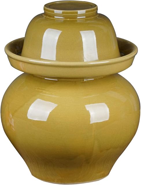 AAAHHH Traditional Fermentation Pottery Pot Jar, Crock Jar Stoneware Pot, Water Sealed Lid in Brown Fermenting, for Food Serving Or Storage, Not for Cooking