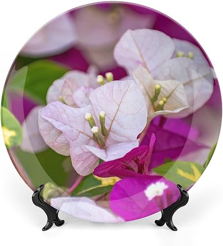 Miniatura 1 de Plato decorativo de flores para pared de cerámica para el hogar, plato tambaleante con soporte de exhibición, decoración de mesa, adorno de Acción