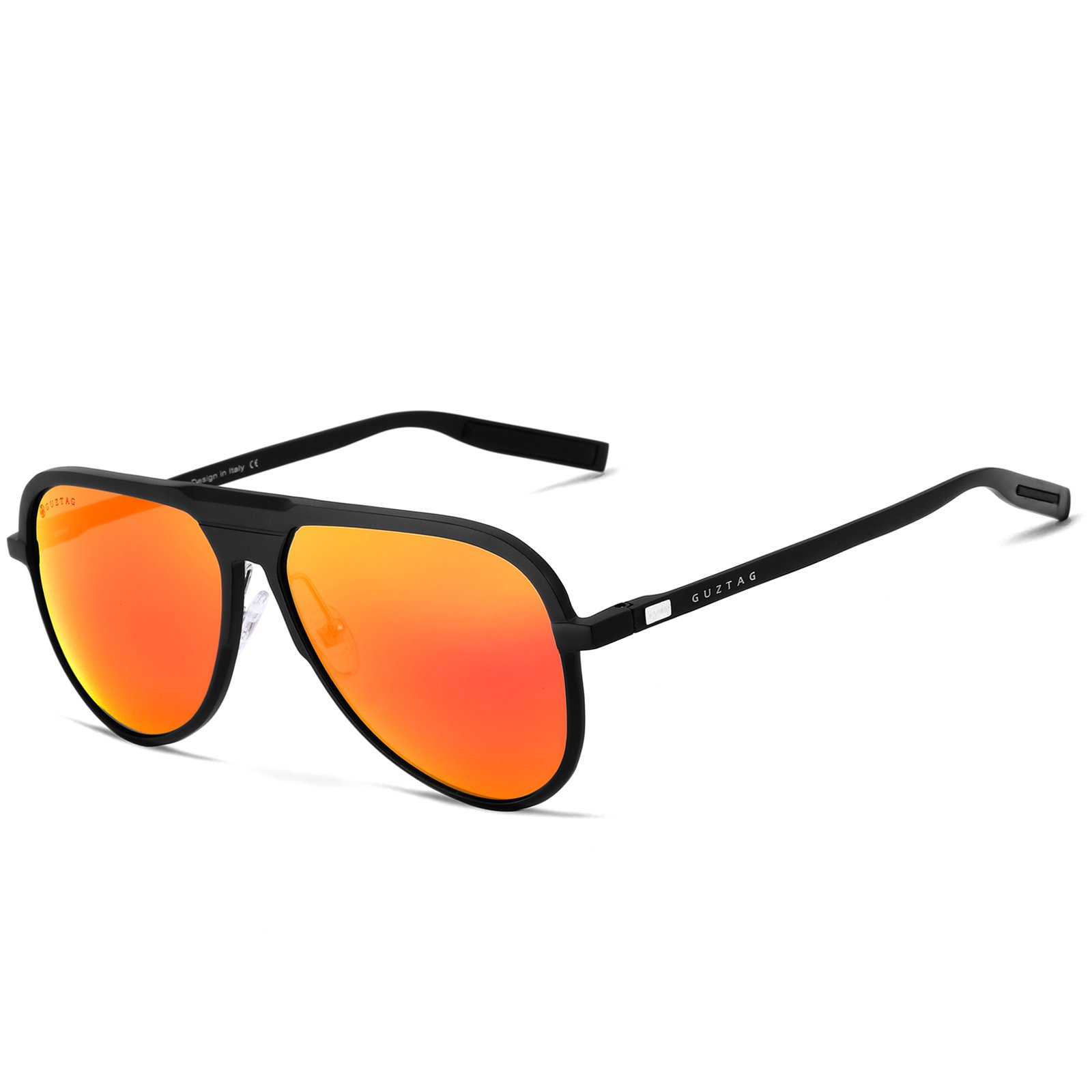 GUZTAG Classic Aviator Polarized Sunglasses UV Mirrored Lens Aluminum Frame