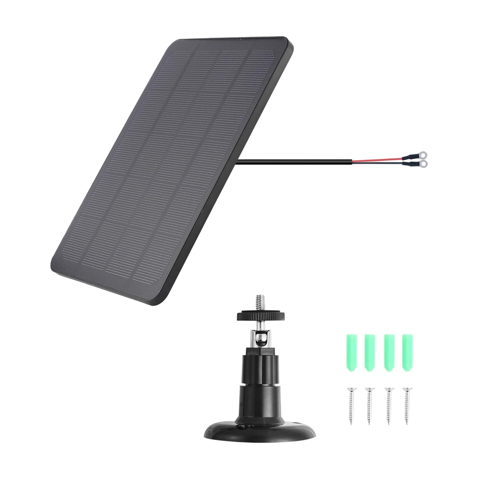 External Solar Panel for Video Doorbells Providing 580mA, Black